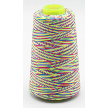 Overlock Konen multicolor neongrün/rot/blau (Q111)