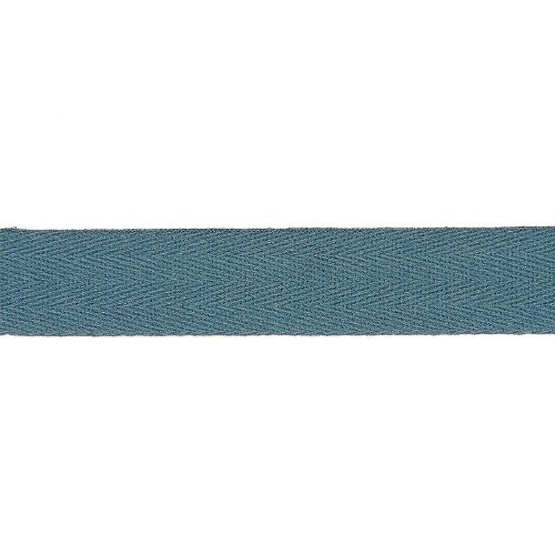 Cotton ribbon twill chevron -  20mm denim