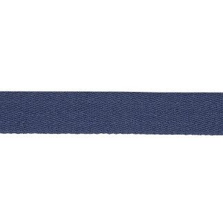 Bande de laine sergée à chevrons - 20 mm marine (915)
