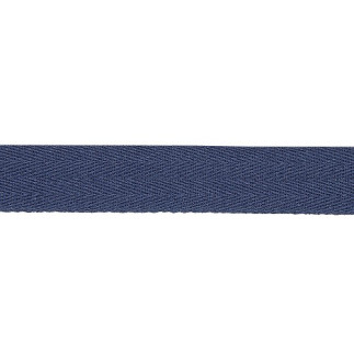 Baumwollband Twill chevron -  20mm marine (915)