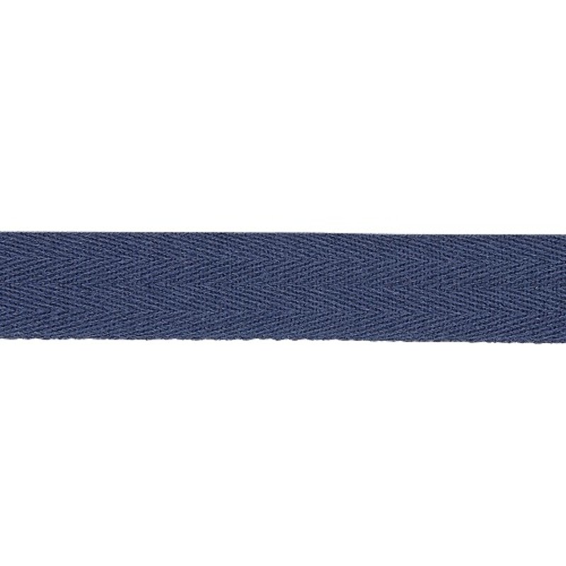 Cotton ribbon twill chevron -  20mm navy