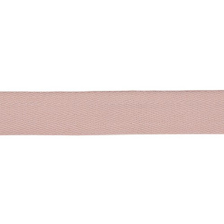 Ruban de coton sergé chevron - 20 mm vieux rose (936)
