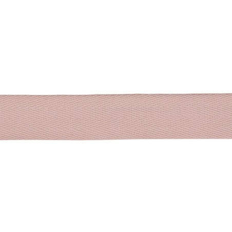 Cotton ribbon twill chevron - 20mm old pink (936)