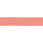 Cotton ribbon twill chevron -  20mm coral