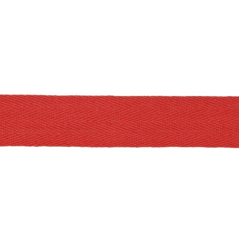 Cotton ribbon twill chevron - 20mm red (914)