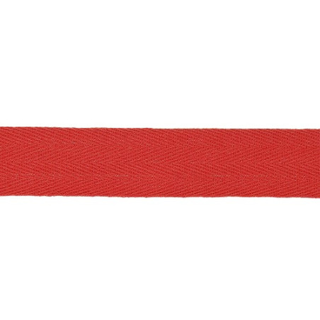 Cotton Twill Chevron Band - 20mm Red (914)