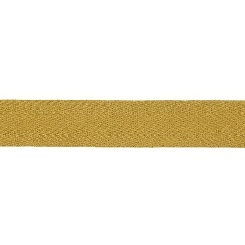 Cotton ribbon twill chevron - 20mm mustard (937)