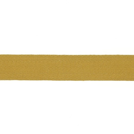 Baumwollband Twill chevron -  20mm senf (937)
