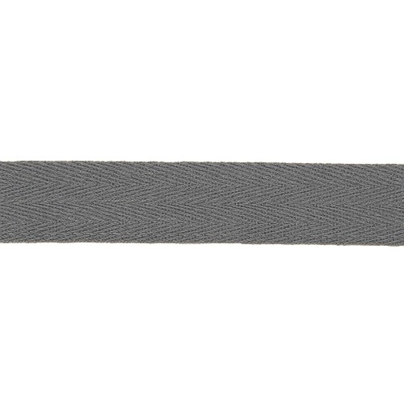 Ruban de coton sergé chevron - 20 mm gris foncé (968) Ruban de coton sergé chevron - 20 mm gris foncé (968)