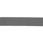 Cotton ribbon twill chevron -  20mm dark grey