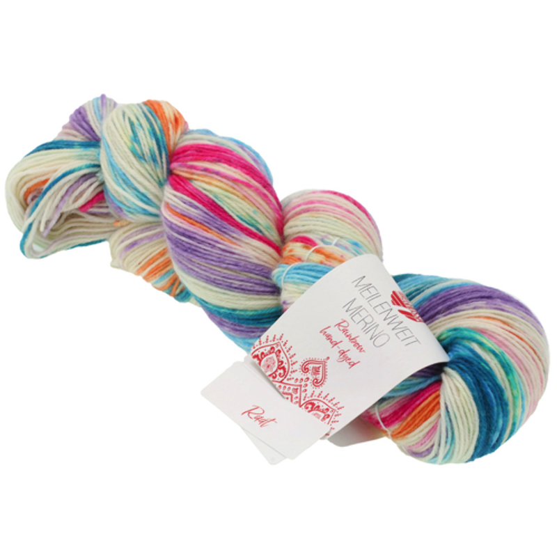 Lana Grossa - Meilenweit 100 Hand-Dyed teal-pink-turquoise (7012