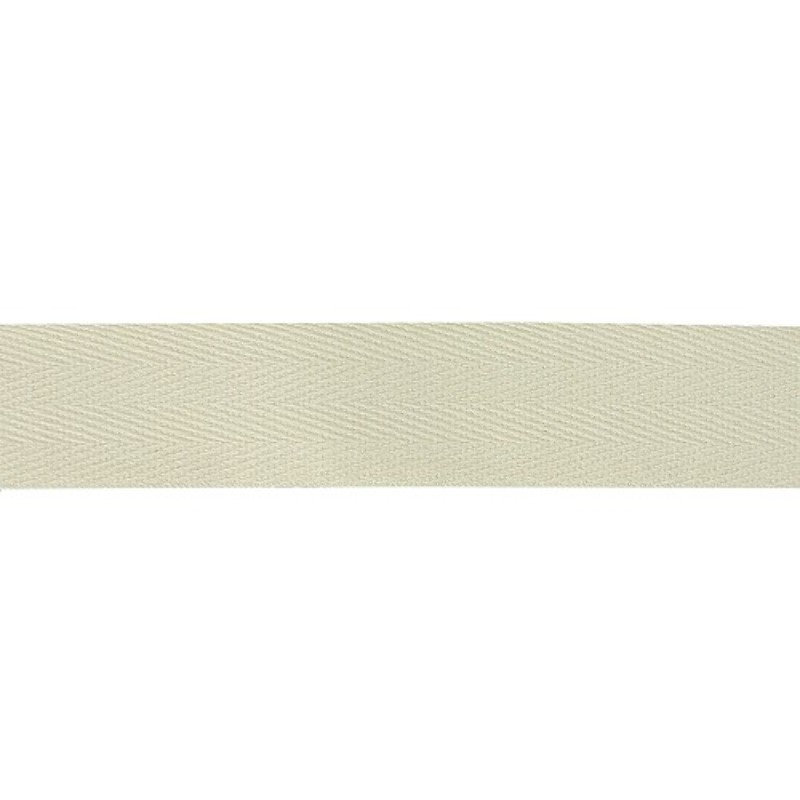 Bande de laine sergé chevrons - 20 mm blanc cassé (956)