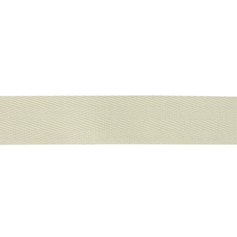 Cotton ribbon twill chevron -  20mm offwhite