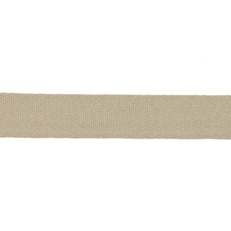 Baumwollband Twill chevron -  20mm beige (916)