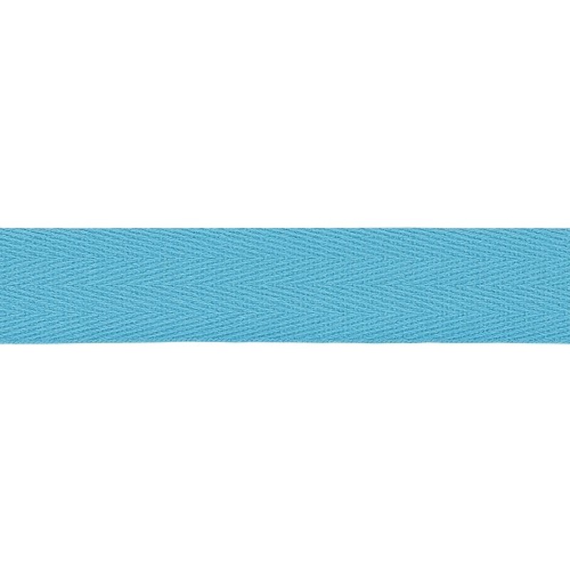 Baumwollband Twill chevron -  20mm türkis (916)