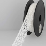 Elastic lace 26mm white (pr)
