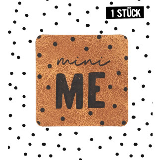 XL Faux Leather Label - Mini Me Brown "Iron-On"