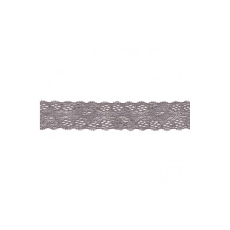 Dentelle élastique 30 mm gris foncé