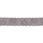 tissu de dentelle élastique 30 mm gris foncé