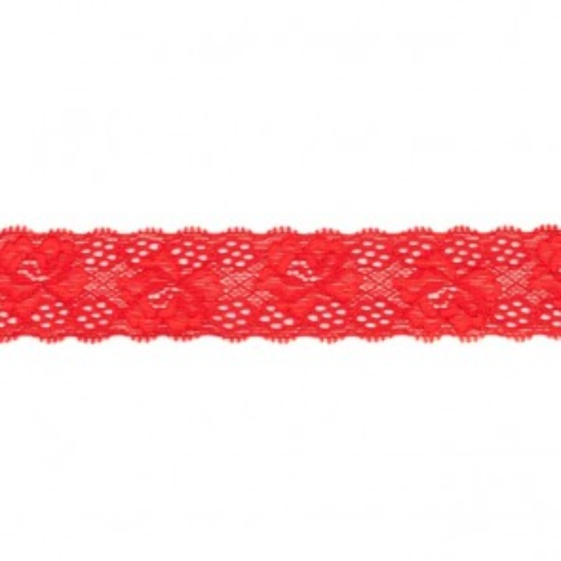 Elastic lace 30mm red