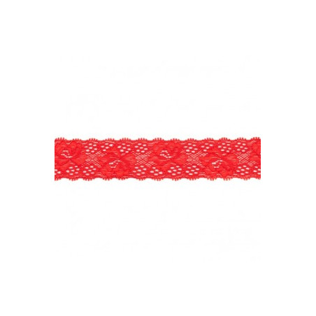 Dentelle élastique 30 mm rouge