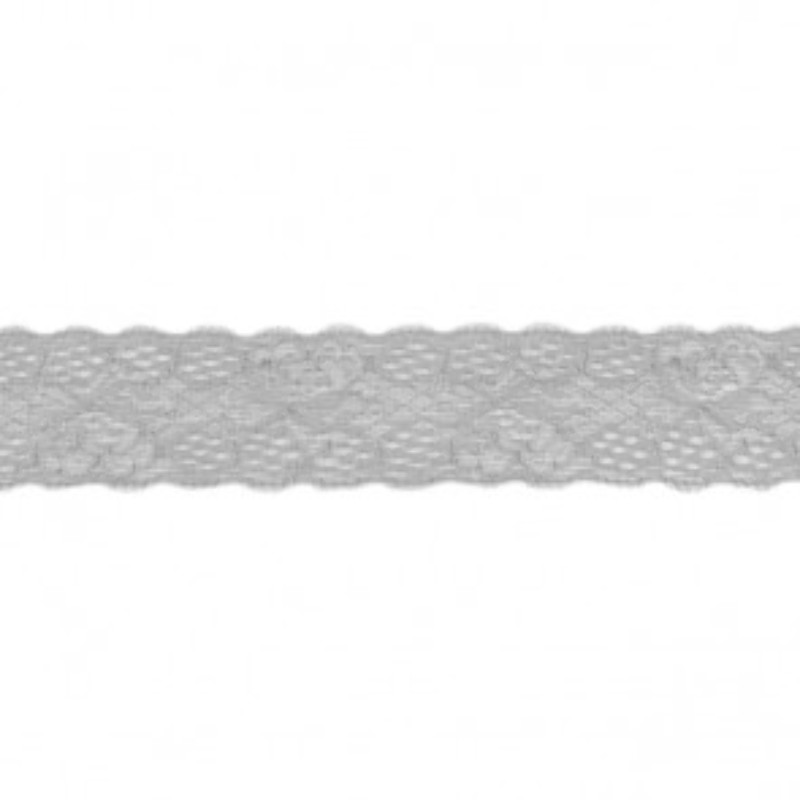 tissu de dentelle élastique 30 mm gris clair