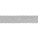 tissu de dentelle élastique 30 mm gris clair