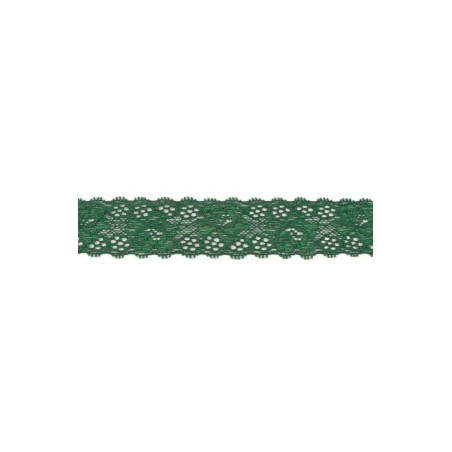 Dentelle élastique 30 mm vert foncé