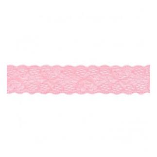 Elastic lace 30mm pink