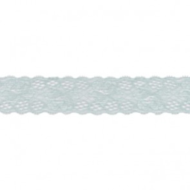 tissu de dentelle élastique 30 mm menthe