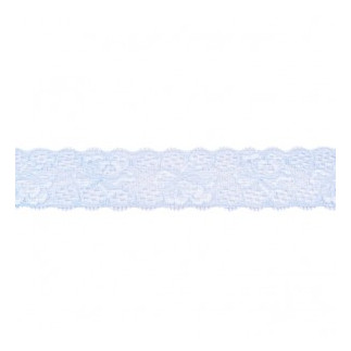Dentelle élastique 30 mm bleu clair
