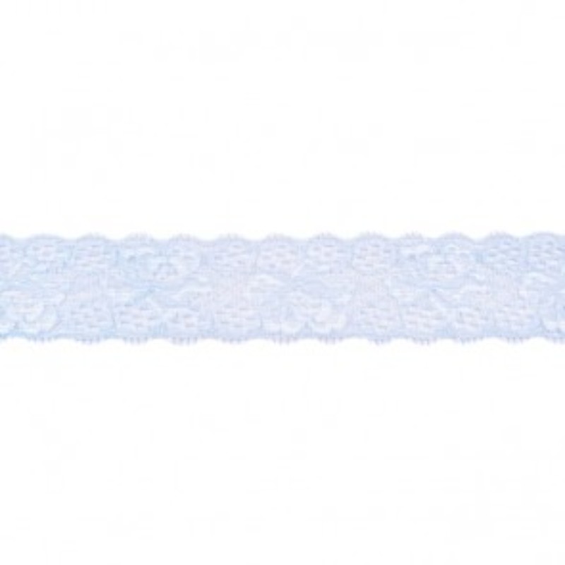 tissu de dentelle élastique 30 mm bleu clair