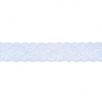 tissu de dentelle élastique 30 mm bleu clair