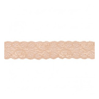 Dentelle élastique 30 mm sable