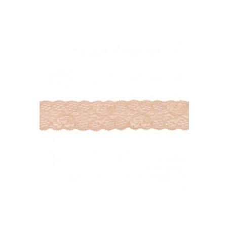 Dentelle élastique 30 mm sable