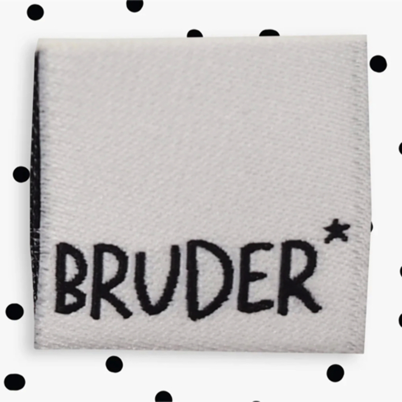 Woven Label - Bruder blanc