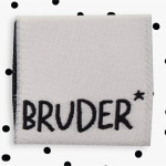 Étiquette tissée - Bruder weiss