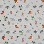 Organic Jersey - Safari animals ecru