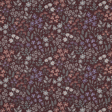 Toile cirée acrylique - Fleurs mauves