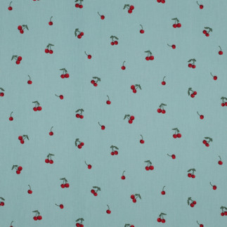 Acrylic oilcloth - cherries mint