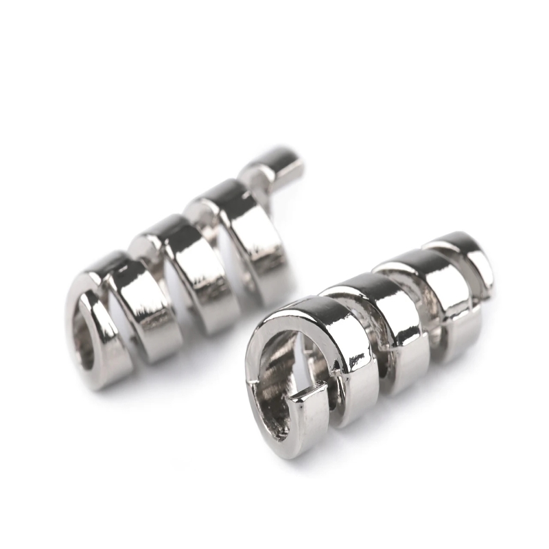 Cord end - metal spiral silver - 1 pc.