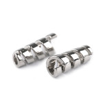 Cord end - metal spiral silver - 1 pc.