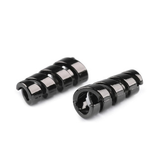 Cord end - metal spiral gunmetal - 1 pc.