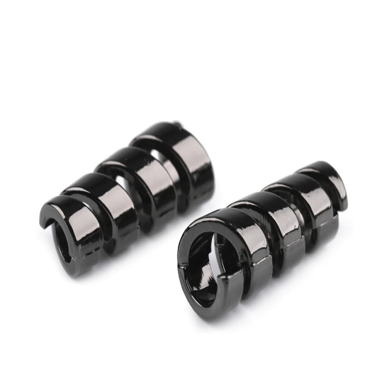 Cord end - metal spiral gunmetal - 1 pc.