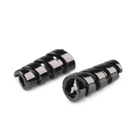 Cord end - metal spiral gunmetal - 1 pc.