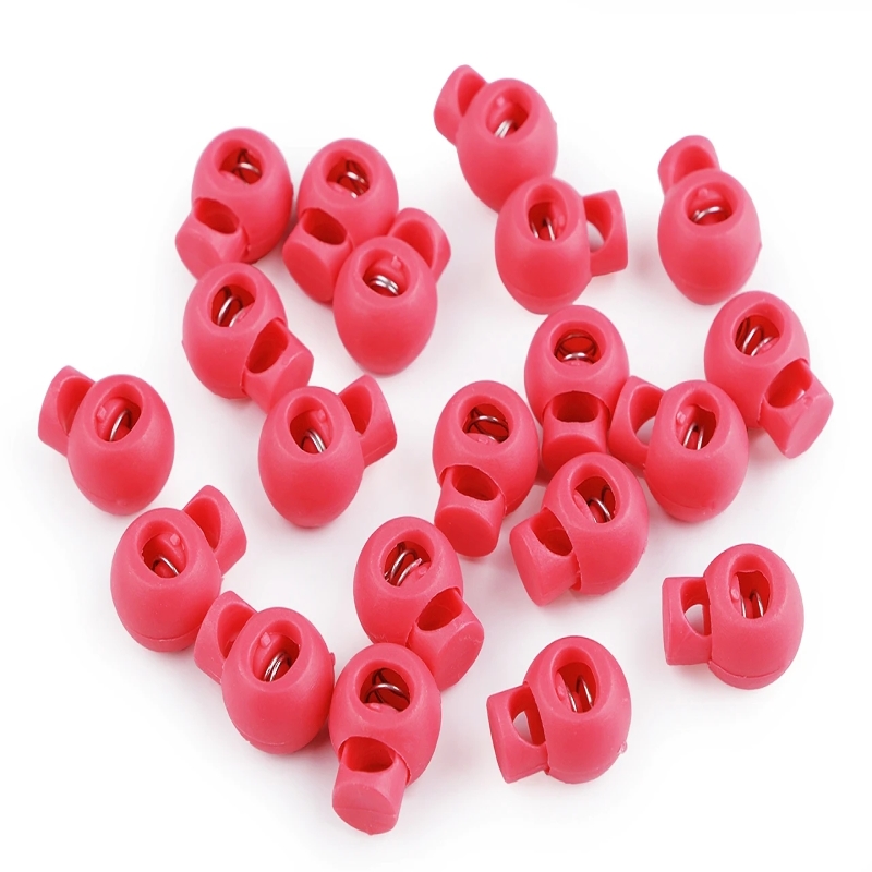 Cord stopper small round 15mm raspberry