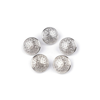 Bouton à œillet - ornements en métal 20 mm argent