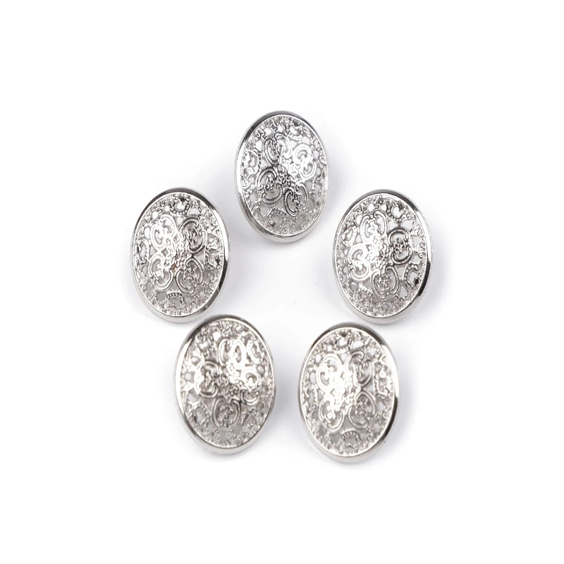 Bouton à œillet - ornements en métal 20 mm argent