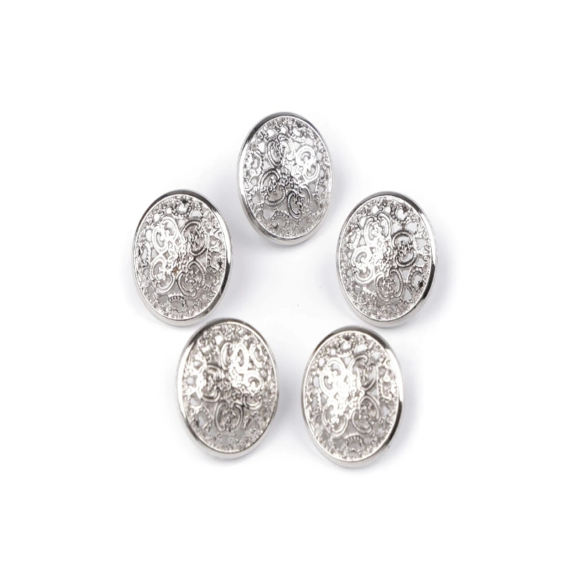 Eyelet button - Metall ornamente 20mm silver