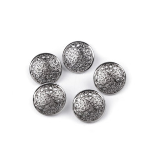 Bouton d'oie - Métal ornementé 20 mm bronze